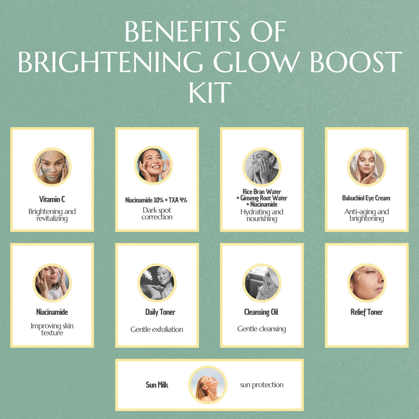 Brightening Glow Boost Kit - 9 Pieces