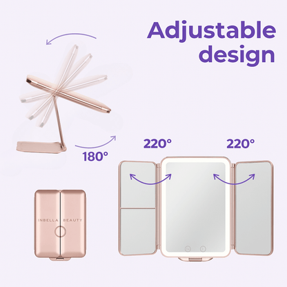 Rose InBella Compact & Travel Mirror with LED Light – Rechargeable
