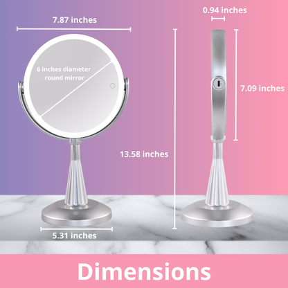 Lily InBella  LED Vanity Mirror – Adjustable Light & 360° Rotating