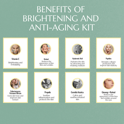 Brightening and Anti-Aging Kit - 10 Pieces