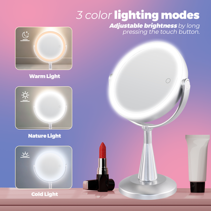 Lily InBella  LED Vanity Mirror – Adjustable Light & 360° Rotating